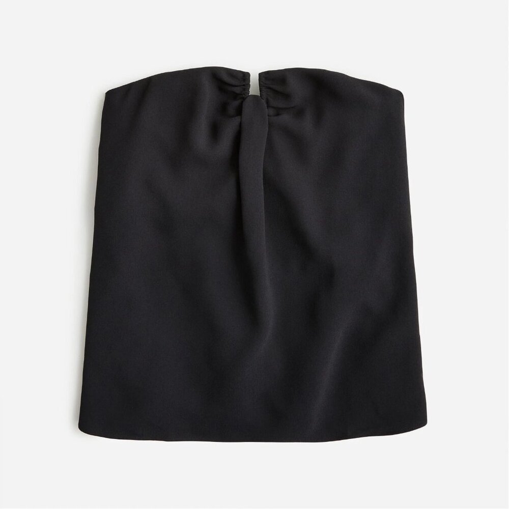 NWT J. Crew Womens Plus Size 18 Black Strapless Drapey Crepe Bustier Top NEW